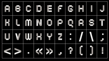 Origami creative letters 01 - Vector material