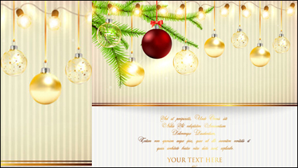 Bright Christmas lights, background 02 - Vector material