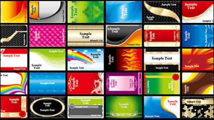 Elegant business card template 01 - vector material