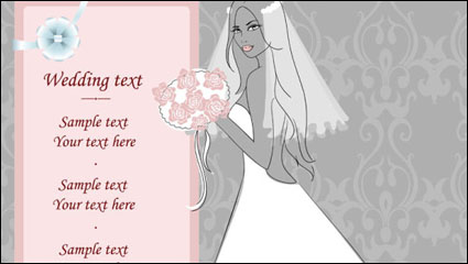Wedding postcards 02 - vector material