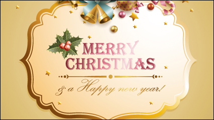 Christmas elements background 05 - vector material