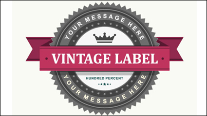 Classic retro stickers 03 - vector material