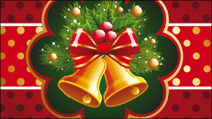 Beautiful Christmas background 04 - vector material
