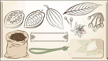 Exquisite black-and-white line art background 04 - vector material