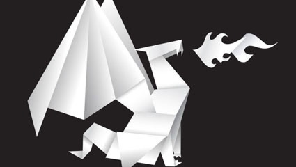 Origami Dragon 03 - vector material
