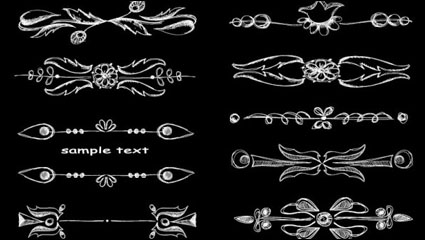 European-style lace pattern line draft 03 - vector material