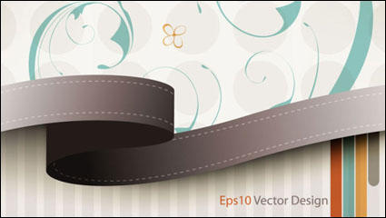 Retro pattern background 03 - vector material