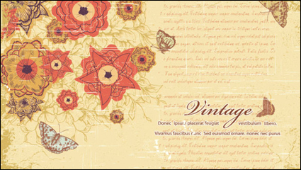 Retro pattern background 02 - vector material