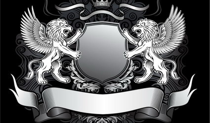 Lions Shield Vector-1