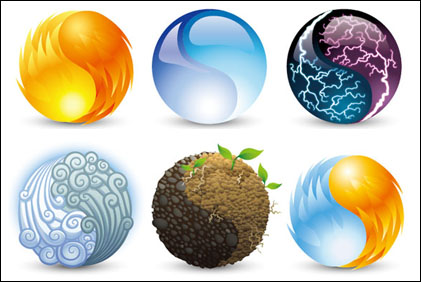 Vector graphics elements of nature