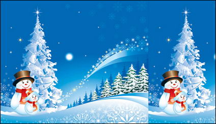 Christmas Snowman Snow Vector material