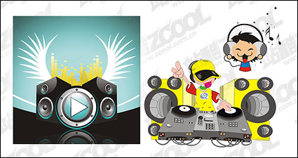 Music theme cdr vector material
