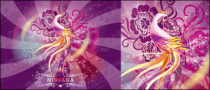 Phoenix gorgeous pattern vector map material