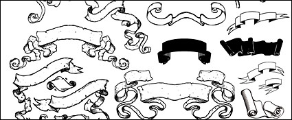 Go Media produced vector material - all kinds of paper banner