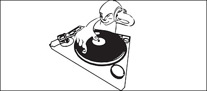 DJ figure illustrations vector material