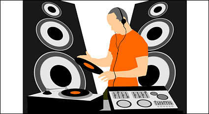 DJ music equipment vector material