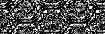 Vector traditional tiled background material-44