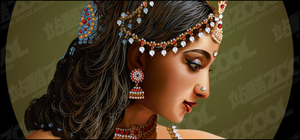 Realist style of the standard Indian beauty
