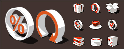 3D three-dimensional vector style icon-1